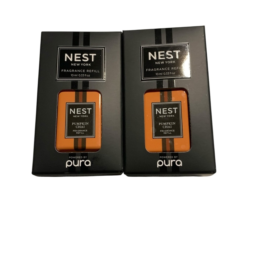 2x NEST New York Pura Diffuser Refills Pumpkin Chai Scent 0.33oz Each NEW Sealed